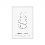 Your child's birth certificate CONTOUR poster, pattern 1