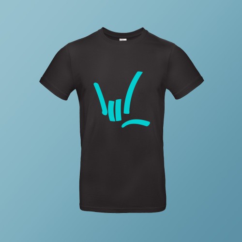 T-shirt ILY II, turquoise