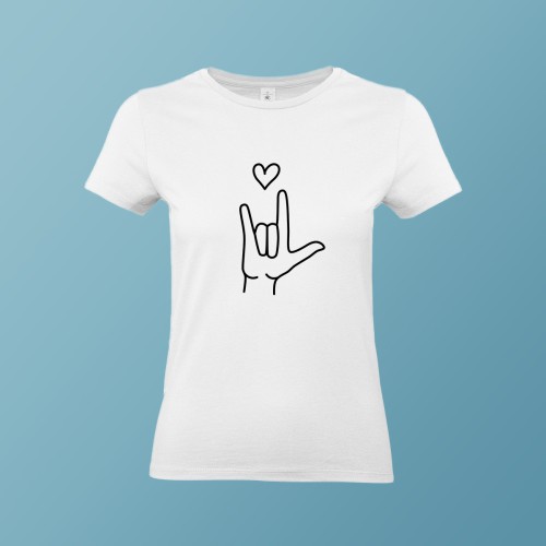 T-shirt ILY, outline