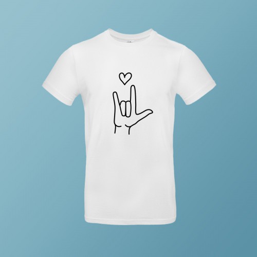 T-shirt ILY, outline